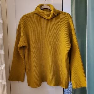 NEW Yellow Green Turtleneck Sweater